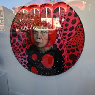 Yayoi Kusama Self-Portrait in Polka Dot Circle Mirror