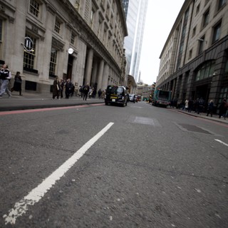 City Street View in London's Financial District