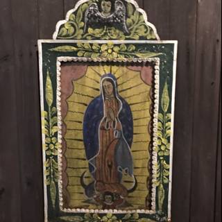 The Virgin of Guadalupe in a Painted Frame