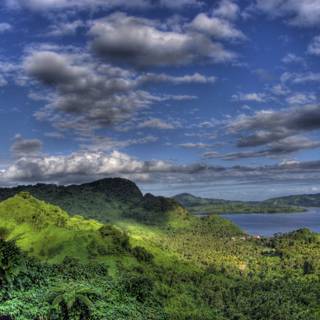 Majestic Landscape of Fiji's Mountain and Water