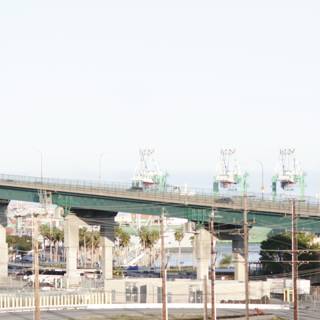 Railway Bridge Over a Waterfront Metropolis