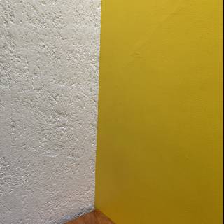 Vibrant Yellow Plywood Wall
