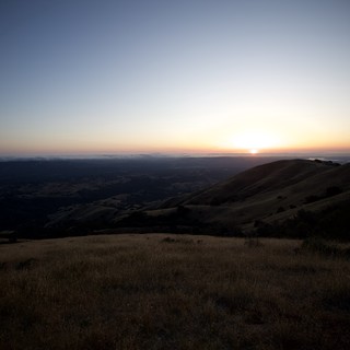 Golden Hour Fades Over Bay Area Valley