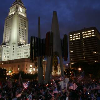 American Flag Vigil at Metropolis Building