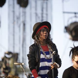 Lauryn Hill Rocks Coachella Stage in Stripes and Hat