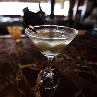 Classic Martini in Dimly Lit Upscale Bar