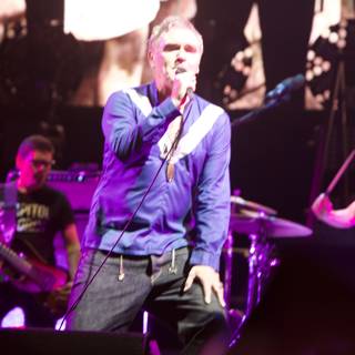 Morrissey Rocks the Crowd in Blue