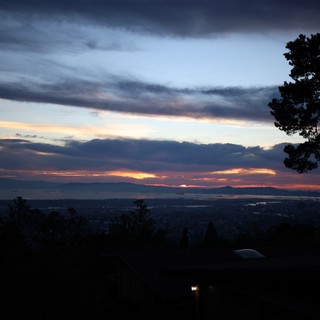Dramatic Sunset Over San Francisco Bay from Berkeley Hills