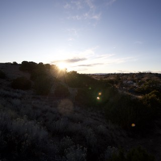 Sunset Over Santa Fe Desert Landscape