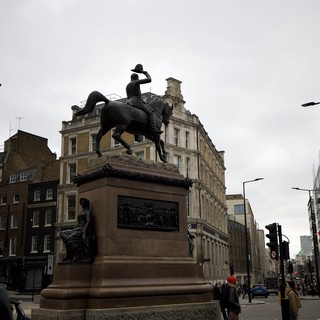 Equestrian Monument in Historic London Square