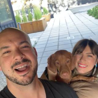 Selfie Time with Dave, Lori, and their Pup