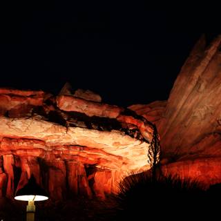 Enchanting Rock Formation by Night
