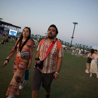 Festival Vibes: Evening Stroll at Coachella 2024
