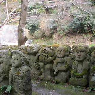 Mystical Statues in a Woodland Haven