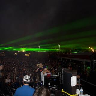 Electric Crowd at EDC with Green Laser Lights