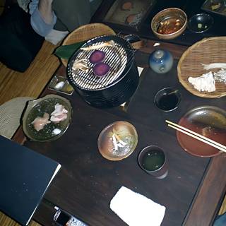 A Delicious Meal on a Japanese Dining Table