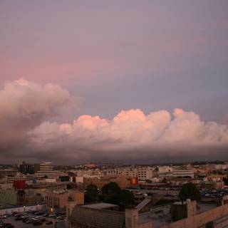 Pink Clouds Over the Urban Landscape