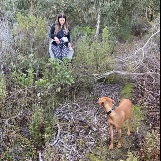 A Woman and Her Furry Companion Explore the Wilderness