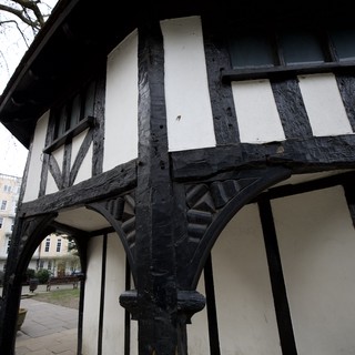 Historic Tudor Half-Timbered Architecture in London