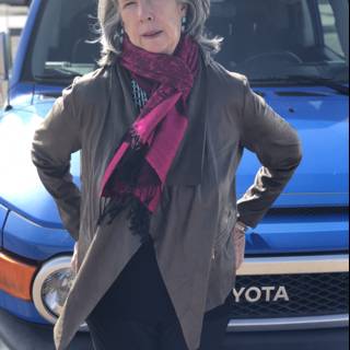 The Lady and her Blue Toyota