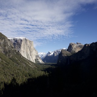 Yosemite Valley Winter Vista with El Capitan