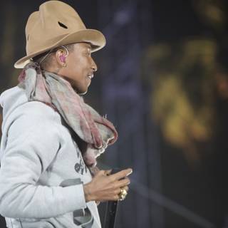 Pharrell Williams Rocks a Cowboy Hat at the Grammys