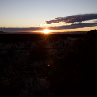 Desert Sunset Over New Mexico Landscape