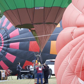 Ground Crews Inflate Balloons at Sonoma Classic