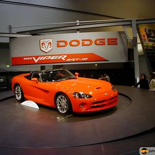 The Sleek and Powerful Dodge Viper on Display at the Auto Show