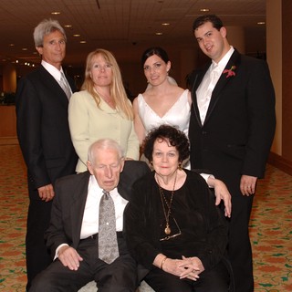 Multi-Generational Family Portrait at Wedding Reception