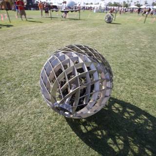 Metallic Sphere Amongst the Grass