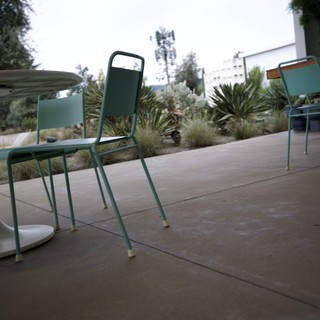Modern Patio Dining Space with Desert Landscaping