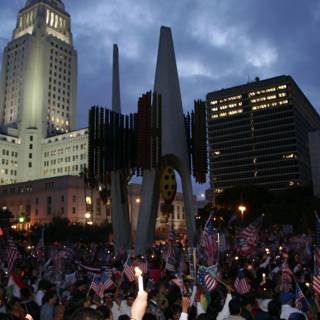 Patriotic Vigil in the Heart of the Metropolis