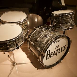 The Iconic Beatles Drum Set on Display at the Museum