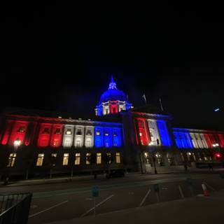 City Hall Glowing with Patriotism