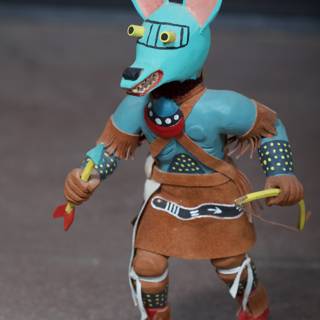 Mouse in Native American Clothing Figurine