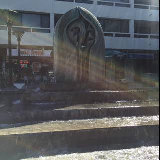 Sun-kissed fountain in the heart of LA