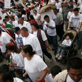 White-clad Crowd Marches for a Cause