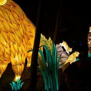 Glowing Beast Under the Night Sky - Oakland Zoo Glowfari 2023