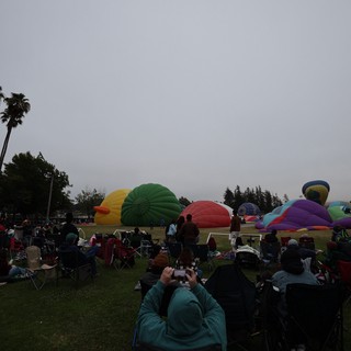 Hot Air Balloons Inflating at Dawn Balloon Festival