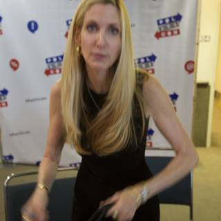 Ann Coulter Exuding Elegance in Black Dress