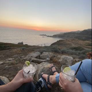 Sunset Drinks on the Rocks