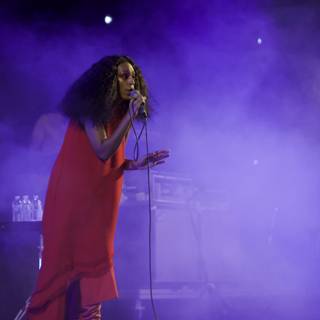 Solange Shines in Red