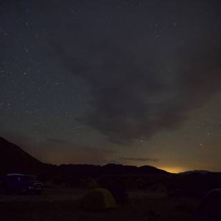 Desert Night Sky with Parked Car