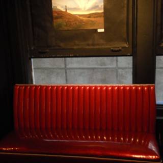 The Bold Red Leather Bench