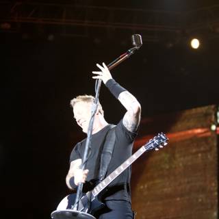 James Hetfield Rocking the Stage at Big Four Festival
