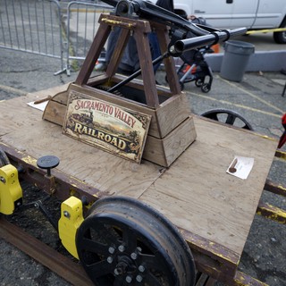 Sacramento Valley Railroad Hand-Powered Rail Cart Display