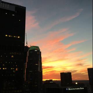 Sunset over the LA Skyline