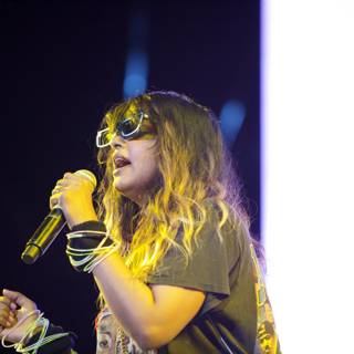 Rocking the Mic with Sunglasses