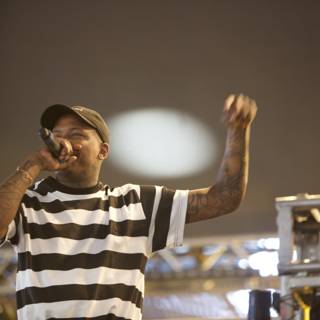 Solo Performance in Stripes and Cap
